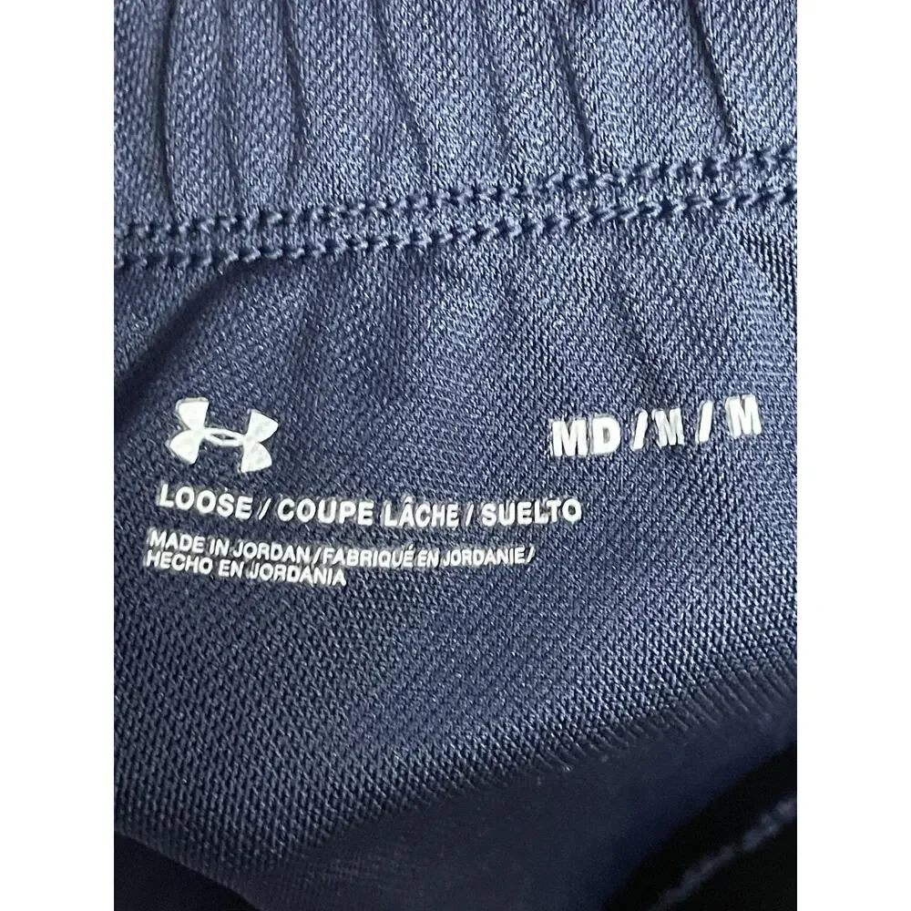 Under Armour Shorts‎ Womens Medium Navy Blue Athletic Running Loose Fit 1362517